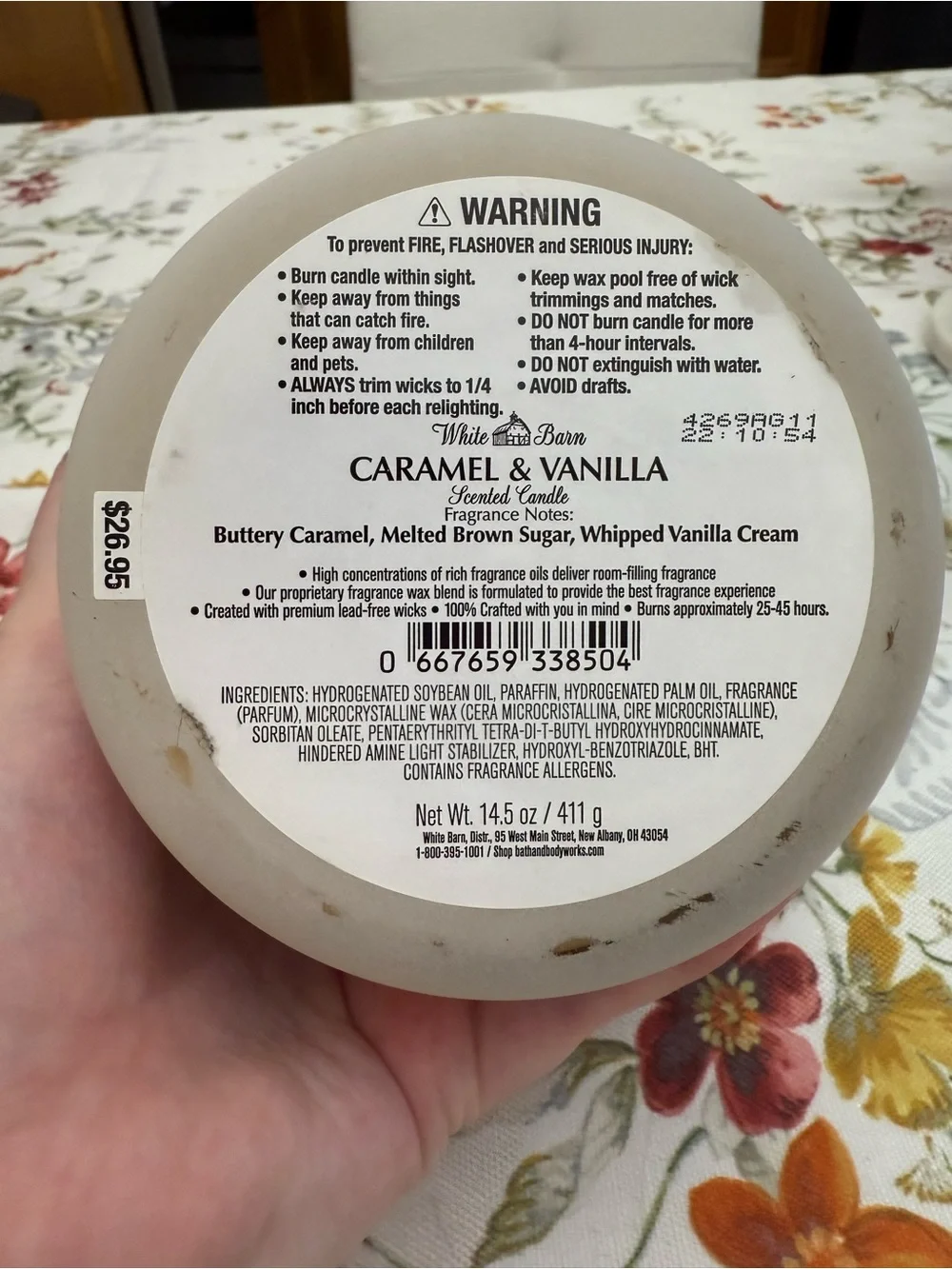 White Barn Caramel & Vanilla candle